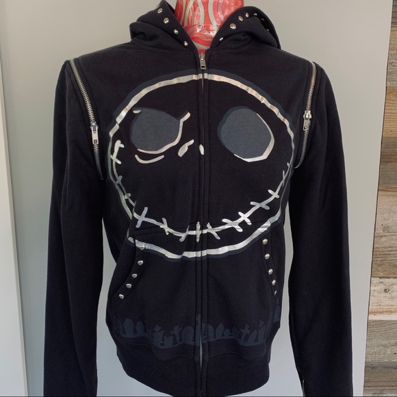 Disneyland Resort Sweaters - The Nightmare Before Christmas Hoodie Zip Sleelves